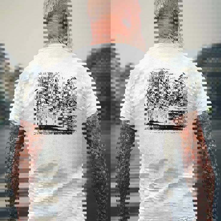 ビッグテキサス 不思議の国のアリス マッドハッターズ ティーパーティーtシャツ メンズTシャツ バックプリント 高齢者への贈り物