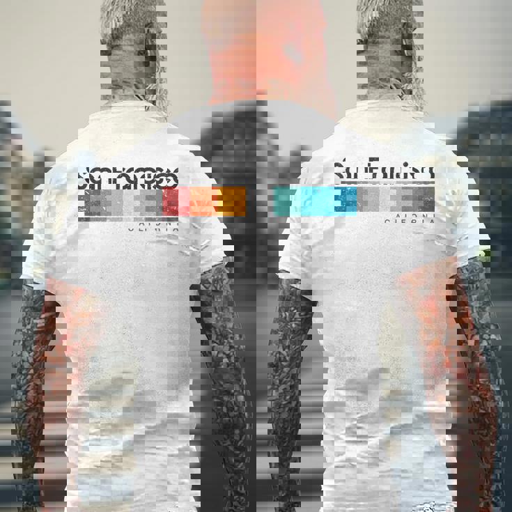 ビンテージサンフランシスコカリフォルニア1980年代レトロデザインtシャツ メンズTシャツ バックプリント 高齢者への贈り物