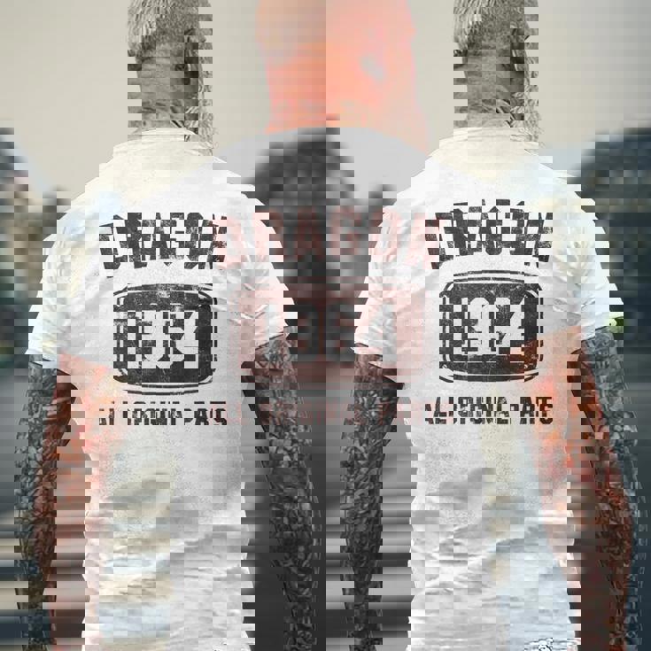 ビンテージドラゴン 1964年生まれの龍 メンズTシャツ バックプリント 高齢者への贈り物