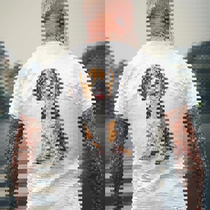 ビーグル 犬 モチーフ ペット イラスト ビーグル メンズTシャツ バックプリント 高齢者への贈り物