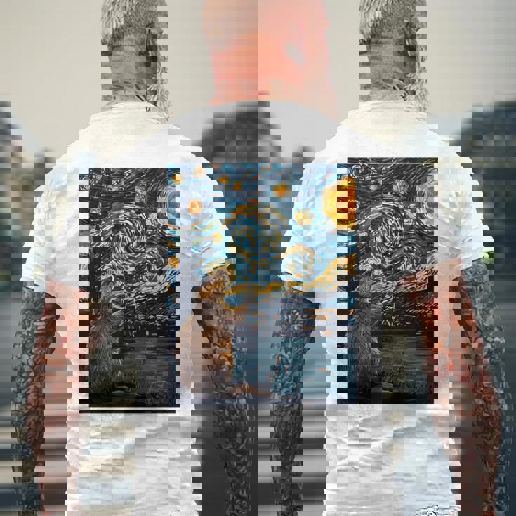 ビーバースターリーナイトヴァンゴッホ 長袖tシャツ メンズTシャツ バックプリント 高齢者への贈り物