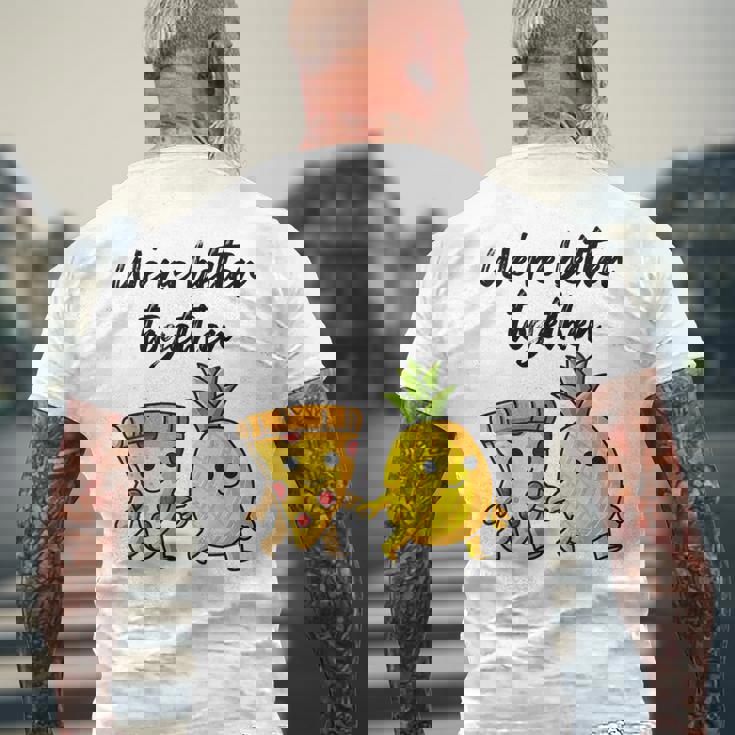 ピザハワイパイナップルピザイートピザ＆パイナップル メンズTシャツ バックプリント 高齢者への贈り物