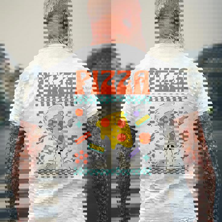 ピザ愛好家 ピザピース メンズTシャツ バックプリント 高齢者への贈り物