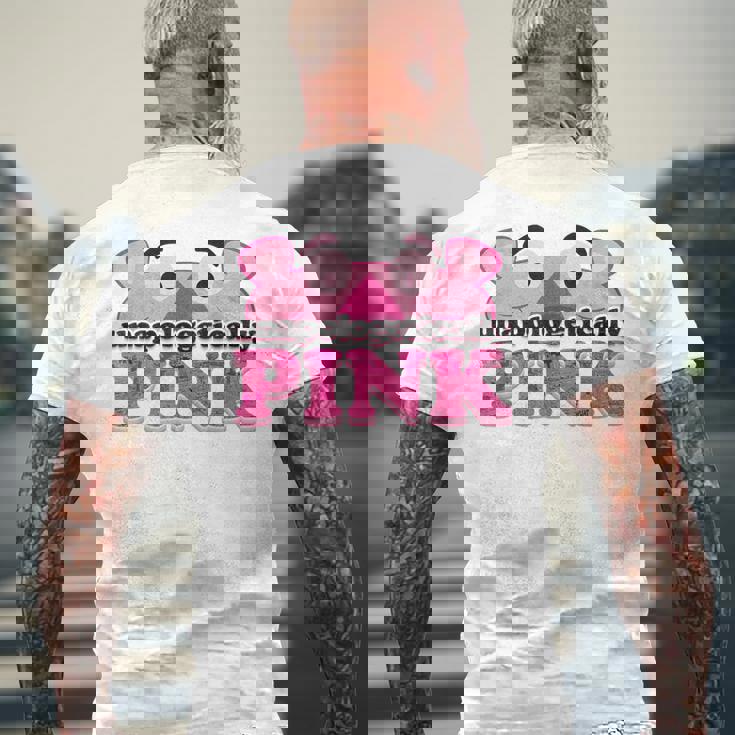 ピンクパンサー Unapologeically ピンク メンズTシャツ バックプリント 高齢者への贈り物