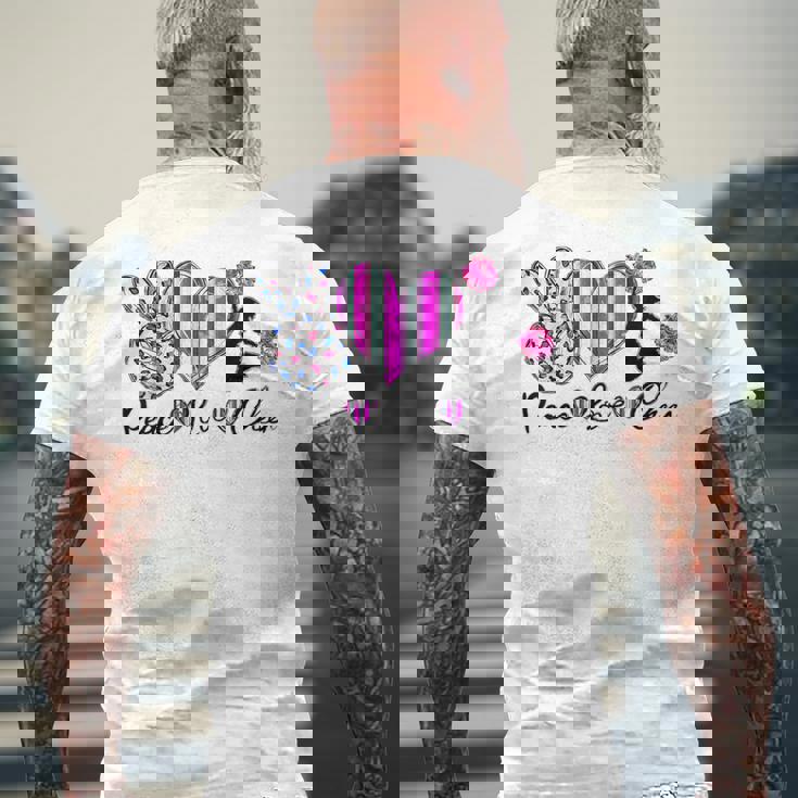 ピースラブチア メンズTシャツ バックプリント 高齢者への贈り物