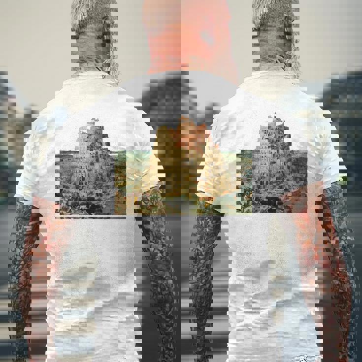 ピーテル・ブリューゲルによるバベルの塔 1563 長袖tシャツ メンズTシャツ バックプリント 高齢者への贈り物