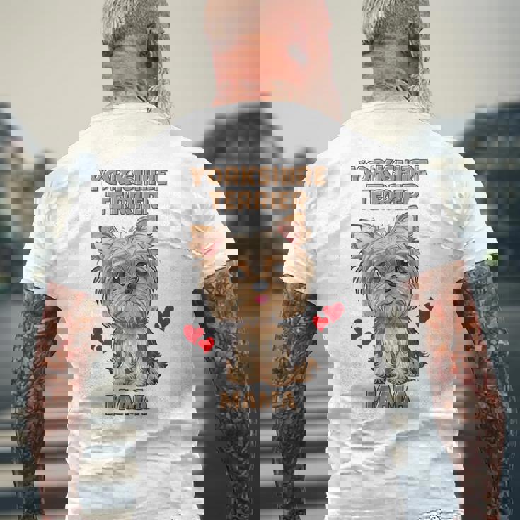 ファニーヨークシャーテリアtシャツ メンズTシャツ バックプリント 高齢者への贈り物