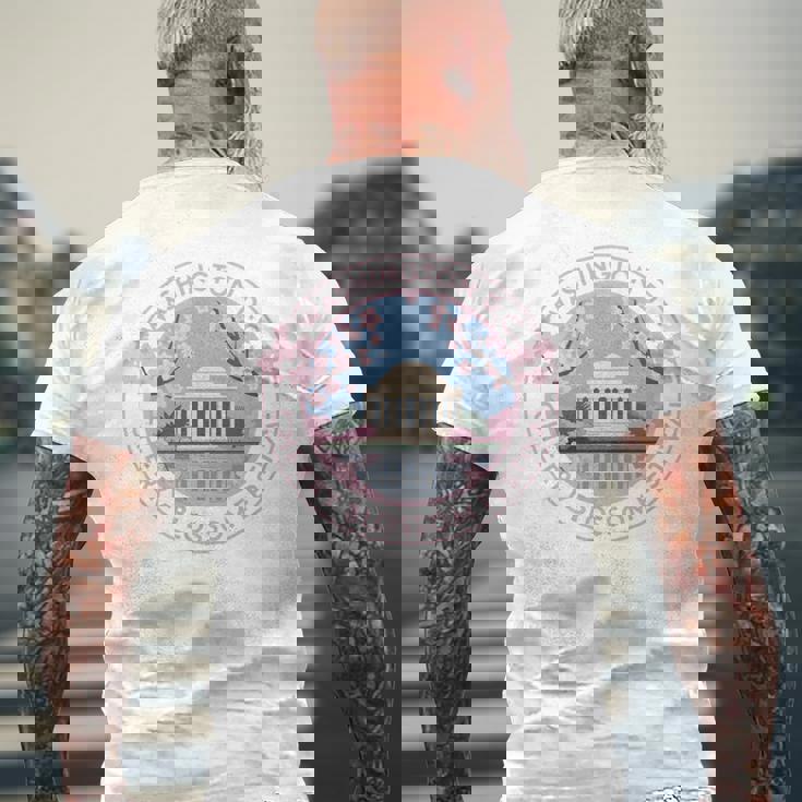 フェスティバル 桜 ワシントンdc 長袖tシャツ メンズTシャツ バックプリント 高齢者への贈り物