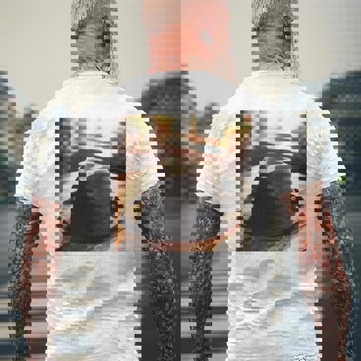 フェドーラ・ハット 長袖tシャツ メンズTシャツ バックプリント 高齢者への贈り物