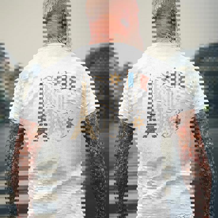 フランスの国旗 ヴィンテージ バスティーユの日 2019 パリ 1789 フランス 長袖tシャツ メンズTシャツ バックプリント 高齢者への贈り物