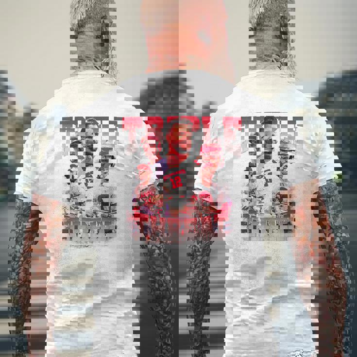 ブライス・ハーパー、カイル・シュワーバー&トレア・ターナー メンズTシャツ バックプリント 高齢者への贈り物