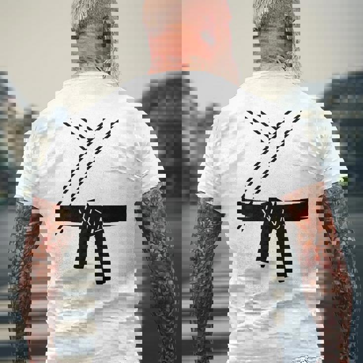 ブラックベルトコスチューム 空手着 柔道 テコンドー カンフー 武道 メンズTシャツ バックプリント 高齢者への贈り物