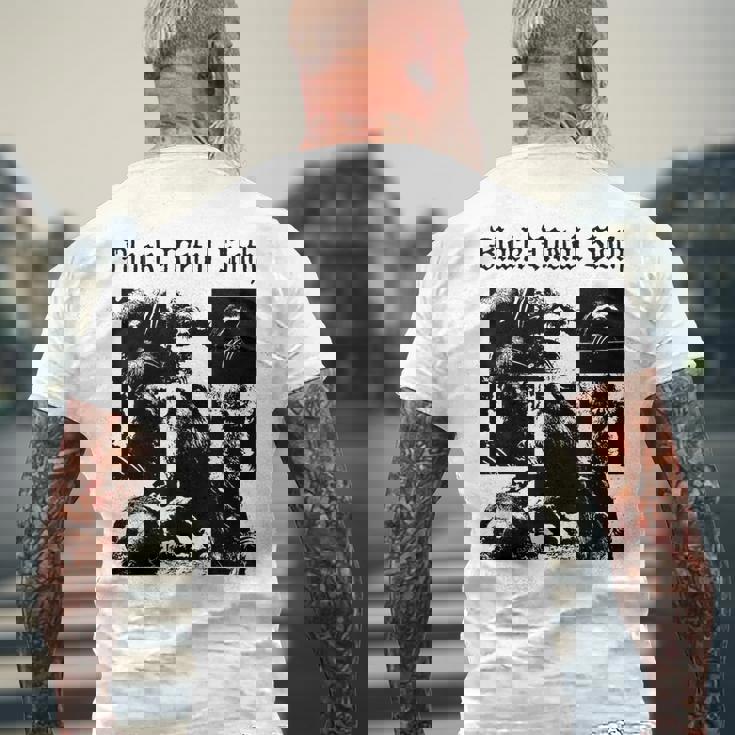 ブラックメタル ナマケモノ 笑える 邪悪 フェス バンド コンサート Metalloth Music メンズTシャツ バックプリント 高齢者への贈り物