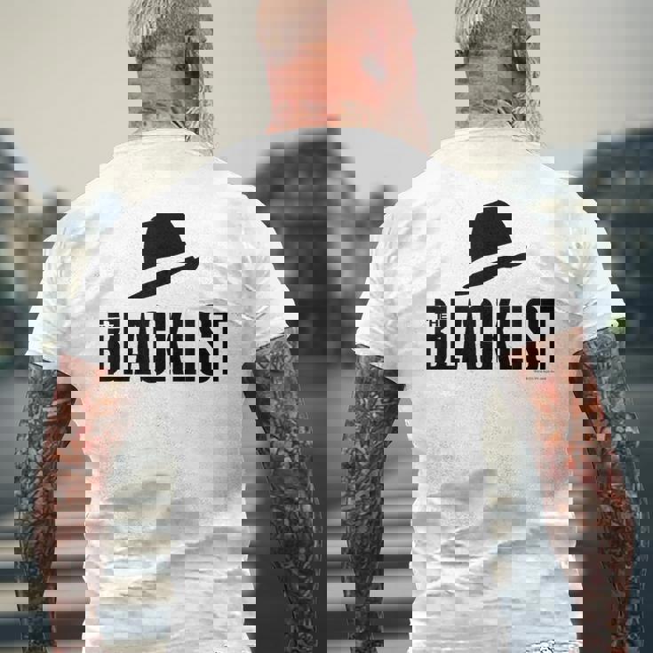 ブラックリストハットアイコン メンズTシャツ バックプリント 高齢者への贈り物