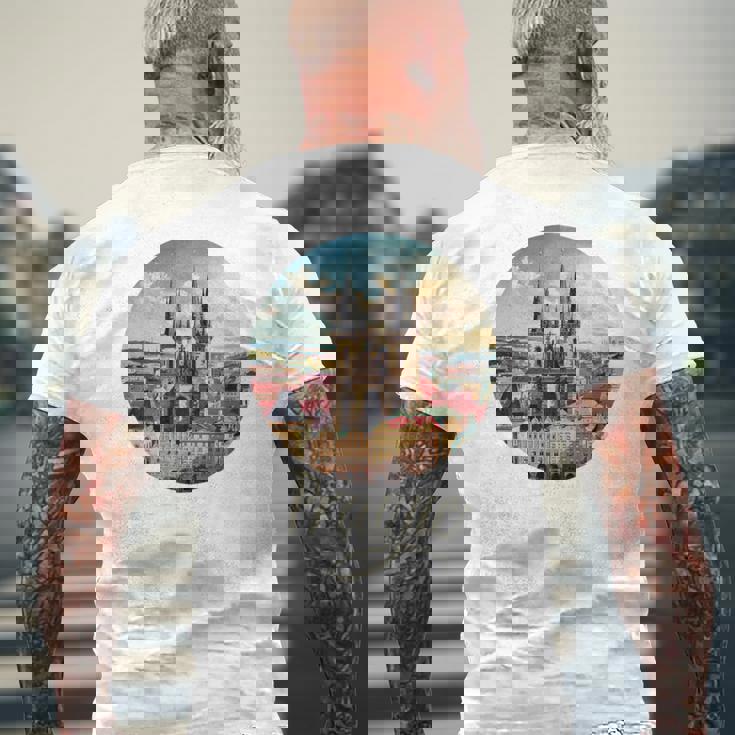 プラハ チェコ共和国 お土産 プラハ 長袖tシャツ メンズTシャツ バックプリント 高齢者への贈り物