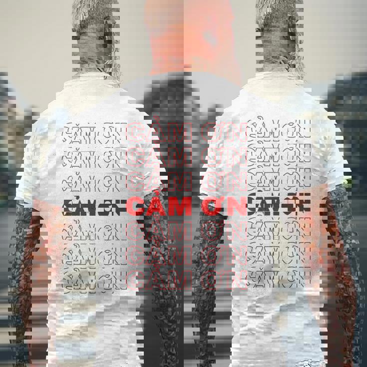 ベトナム語ありがとうベトナム メンズTシャツ バックプリント 高齢者への贈り物