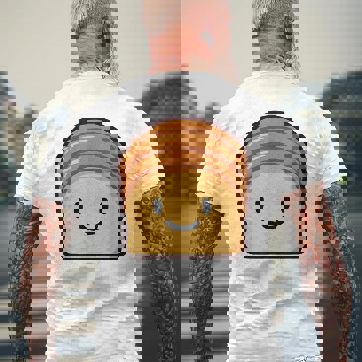 ベーカリー パン ブリオッシュ シンプルでミニマルなユーモア ブリオッシュ メンズTシャツ バックプリント 高齢者への贈り物