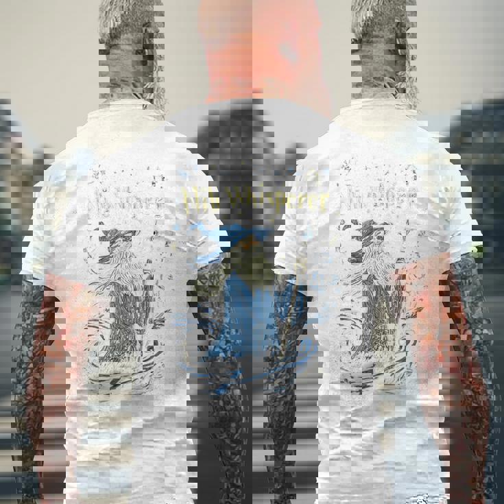 ペン先 ウィスパラー デザイン 面白い 魔法使い インク 描画 美学 長袖tシャツ メンズTシャツ バックプリント 高齢者への贈り物