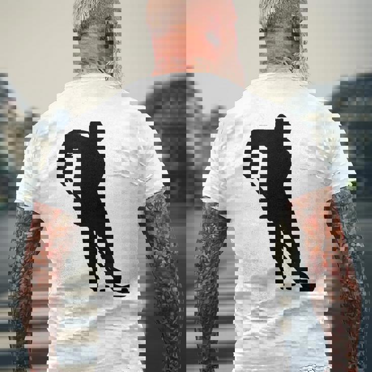 ホッケー選手 メンズTシャツ バックプリント 高齢者への贈り物