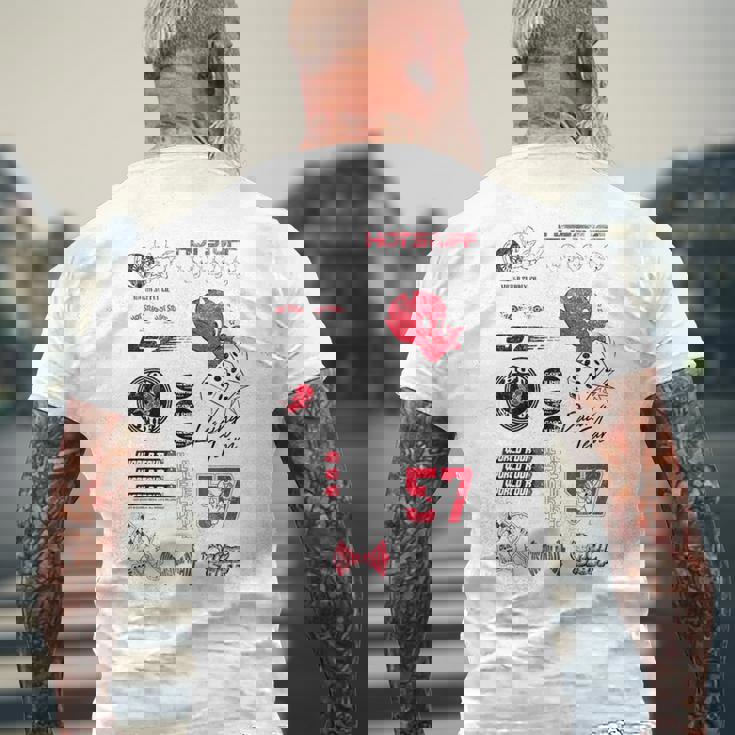 ホット・スタッフ・レーシング・チーム メンズTシャツ バックプリント 高齢者への贈り物