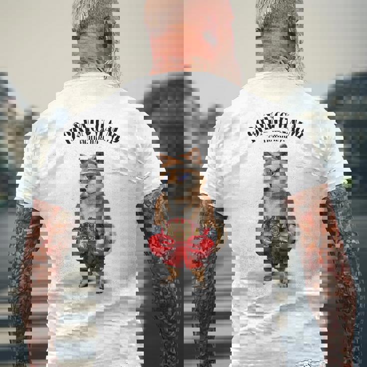 ボクシングチャンピオン 柴犬ファイター メンズTシャツ バックプリント 高齢者への贈り物