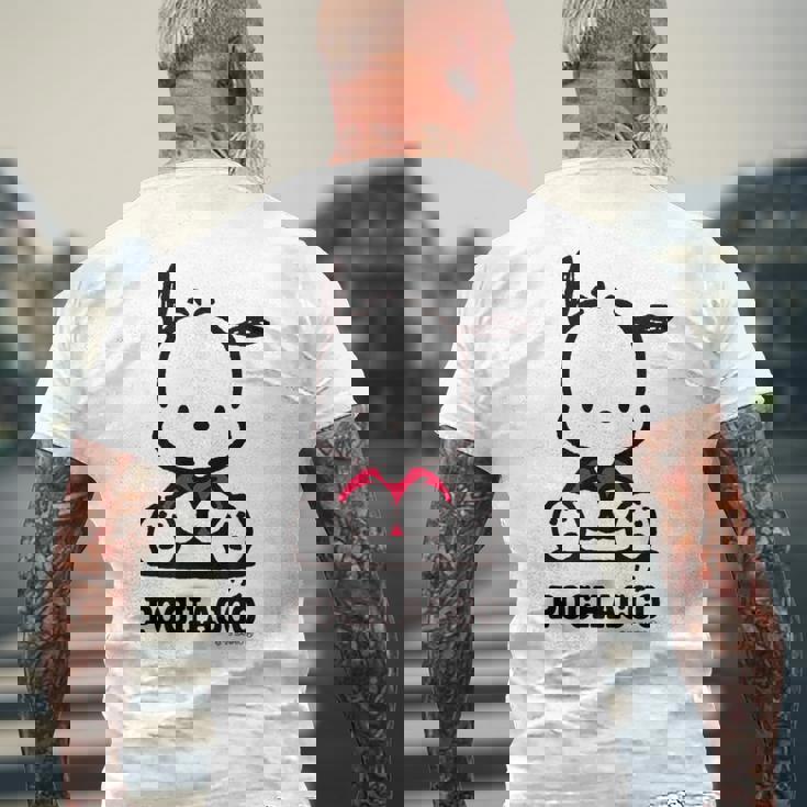 ポチャッコ おすわり ライトカラー メンズTシャツ バックプリント 高齢者への贈り物