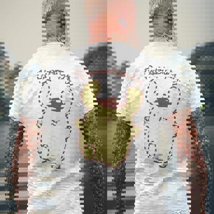 ポムポムプリン ジャンプ ライトカラー メンズTシャツ バックプリント 高齢者への贈り物