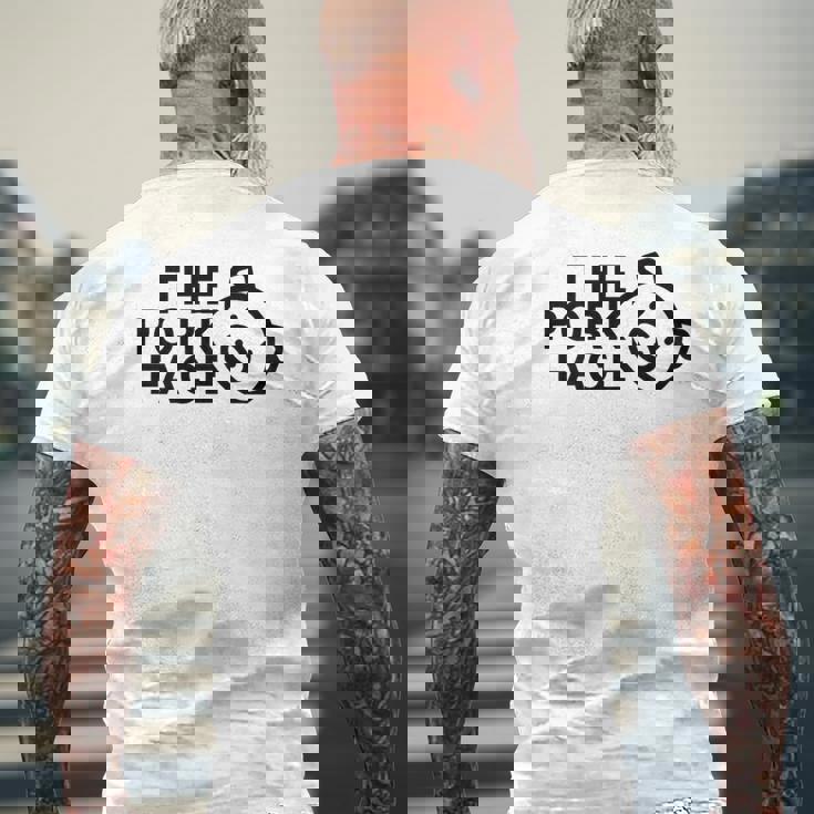 ポークフェイス メンズTシャツ バックプリント 高齢者への贈り物