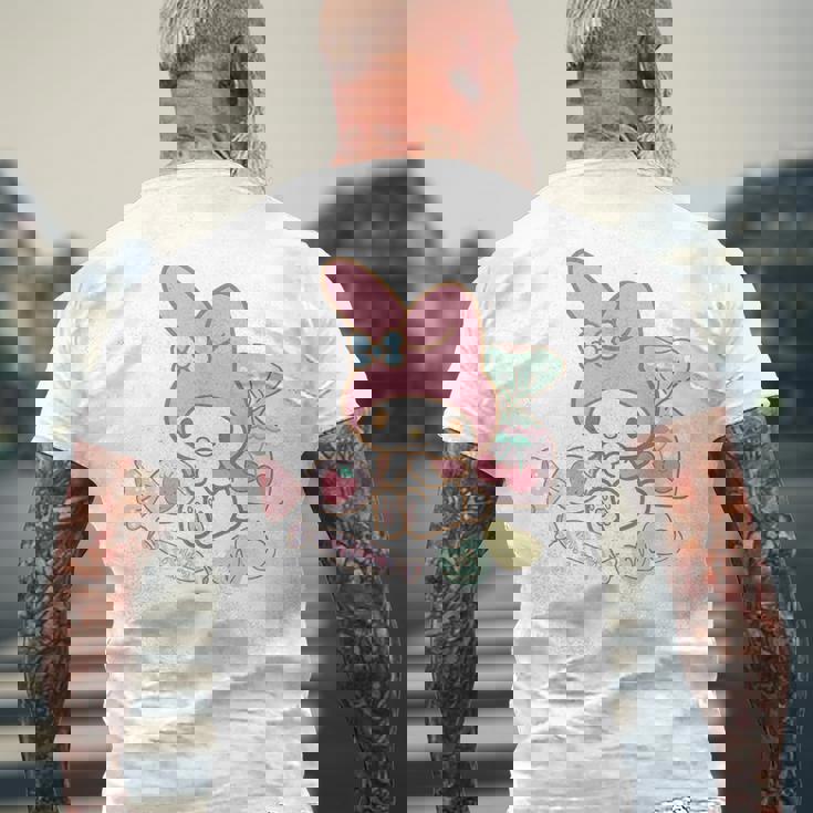 マイメロディ キャンディ ライトカラー メンズTシャツ バックプリント 高齢者への贈り物