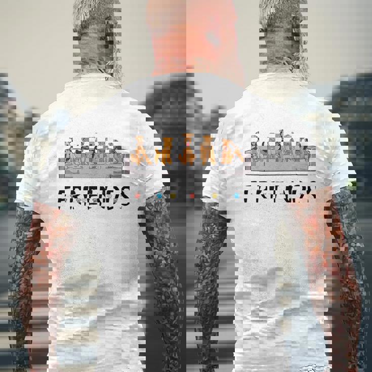 マイ・フレンズ、エアデール・テリア メンズTシャツ バックプリント 高齢者への贈り物