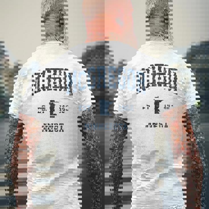 マクレガー ミネソタ Mn ヴィンテージ アスレチック ネイビー スポーツデザイン 長袖tシャツ メンズTシャツ バックプリント 高齢者への贈り物