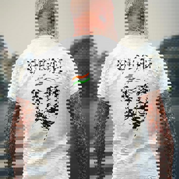 マハトマ・ガンジー メンズTシャツ バックプリント 高齢者への贈り物