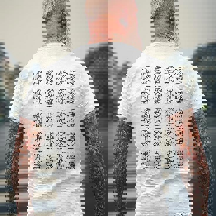 マヤ 干支 シンボル メンズTシャツ バックプリント 高齢者への贈り物