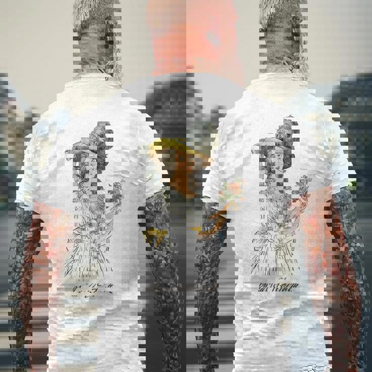 マリー・アントワネット、クイーン、フランス、ポートレート メンズTシャツ バックプリント 高齢者への贈り物