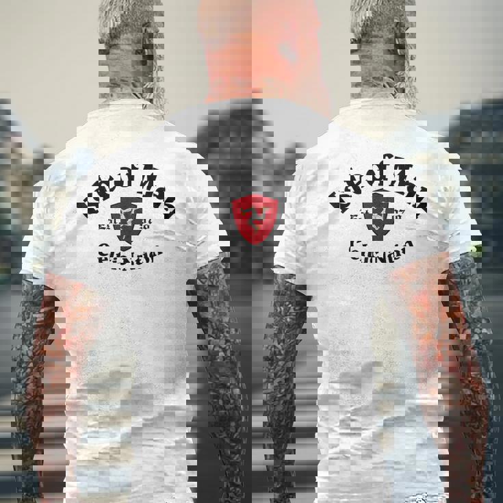 マン島ケルト国家設立978 メンズTシャツ バックプリント 高齢者への贈り物
