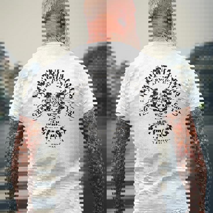 ミックス格闘技総合格闘技 メンズTシャツ バックプリント 高齢者への贈り物