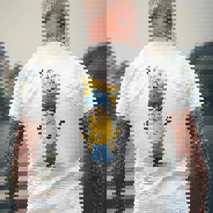 ミニオン Bob&Kevincg メンズTシャツ バックプリント 高齢者への贈り物