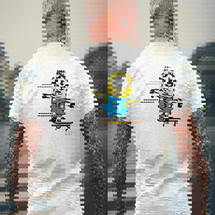 ミニオン Minionkateboard Carl メンズTシャツ バックプリント 高齢者への贈り物