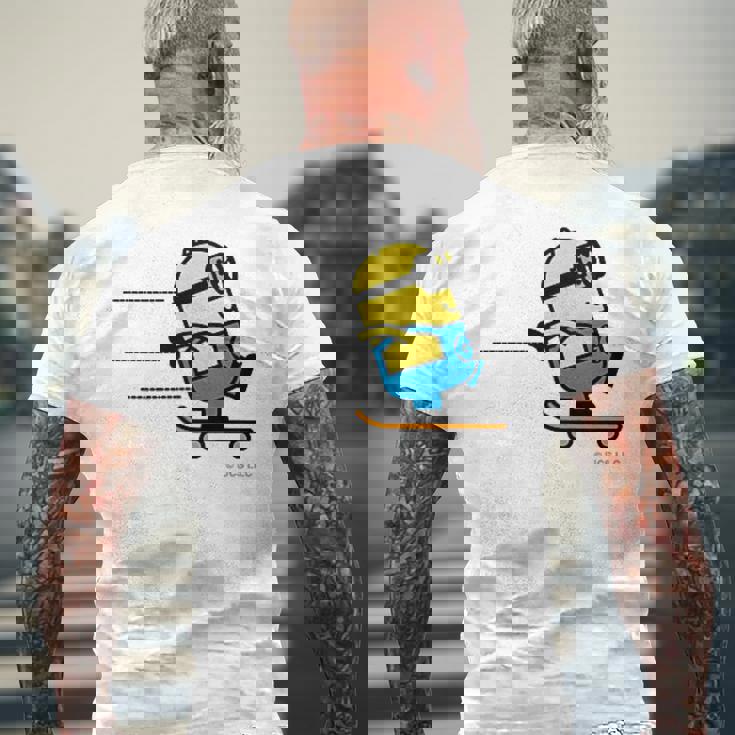 ミニオン Minionkateboard Dave メンズTシャツ バックプリント 高齢者への贈り物