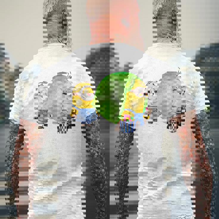 ミニオン Water Colorballoongum Green メンズTシャツ バックプリント 高齢者への贈り物