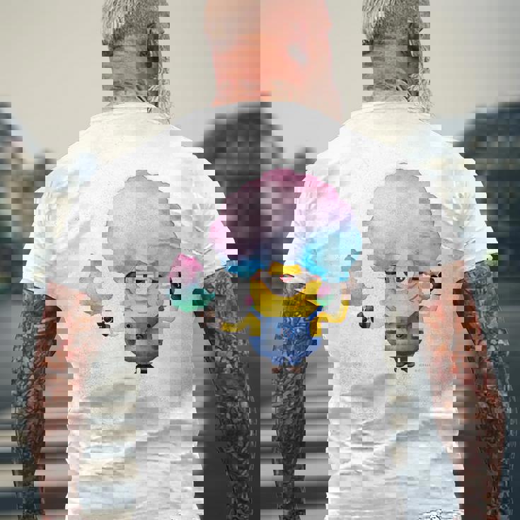 ミニオン Water Colorcotton Candytuart メンズTシャツ バックプリント 高齢者への贈り物