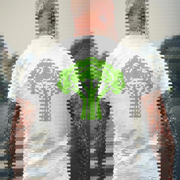 ミニマリスト かわいい ブロッコリー シンプルな野菜 ブロッコリー メンズTシャツ バックプリント 高齢者への贈り物