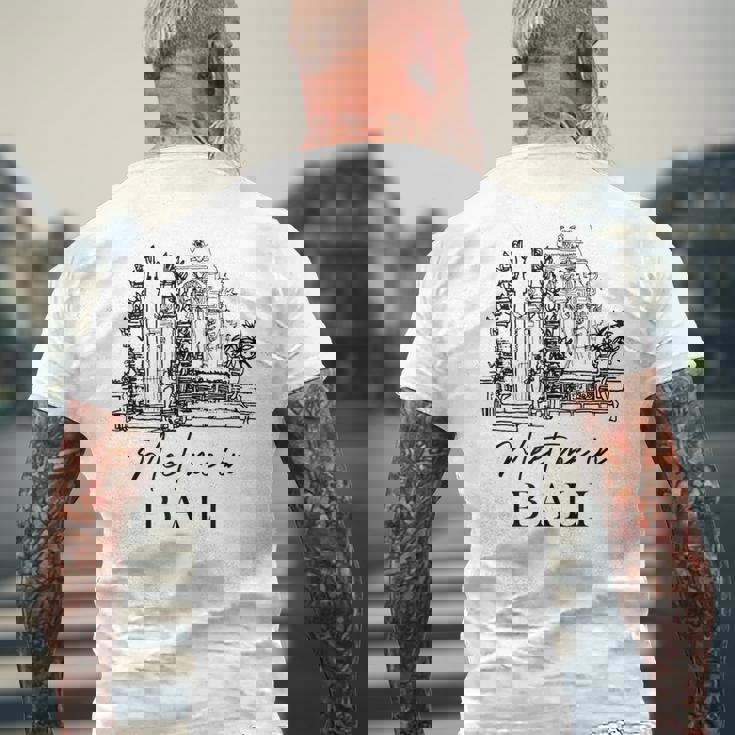 ミート・ミー・イン・バリ 旅行 バリ 旅行 バケーション インドネシア メンズTシャツ バックプリント 高齢者への贈り物