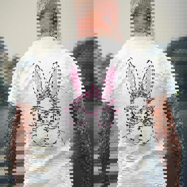 メガネをかけたウサギ ウサギ好き うさぎ好き うさぎの飼い主 おもしろ うさぎ 兎 メンズTシャツ バックプリント 高齢者への贈り物