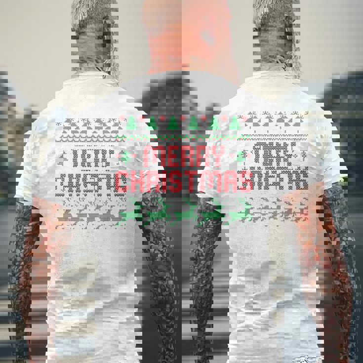 メリー・クリスマス メンズTシャツ バックプリント 高齢者への贈り物