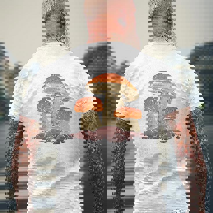 モレル茸 長袖tシャツ メンズTシャツ バックプリント 高齢者への贈り物