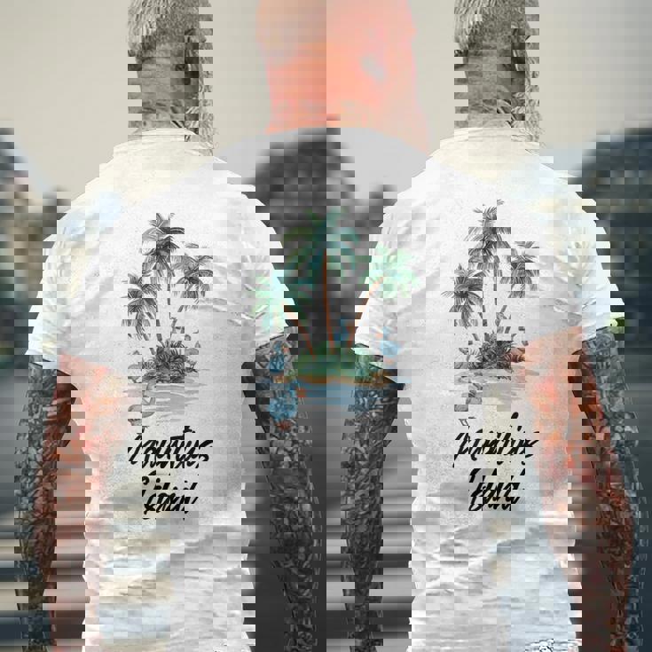 モーリシャス島 旅行 バケーション モーリシャス ドードー 鳥 メンズTシャツ バックプリント 高齢者への贈り物