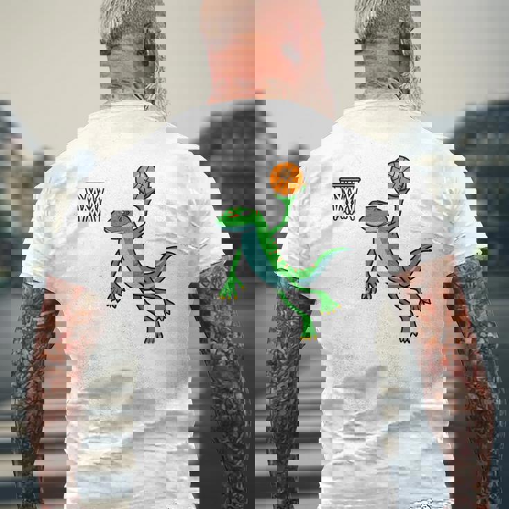 ヤモリ バスケットボール ホビー スポーツ 爬虫類 長袖tシャツ メンズTシャツ バックプリント 高齢者への贈り物