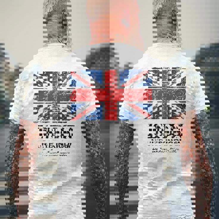ユニオンジャック 英国の国旗 グレートブリテン ロンドン Union Jack メンズTシャツ バックプリント 高齢者への贈り物