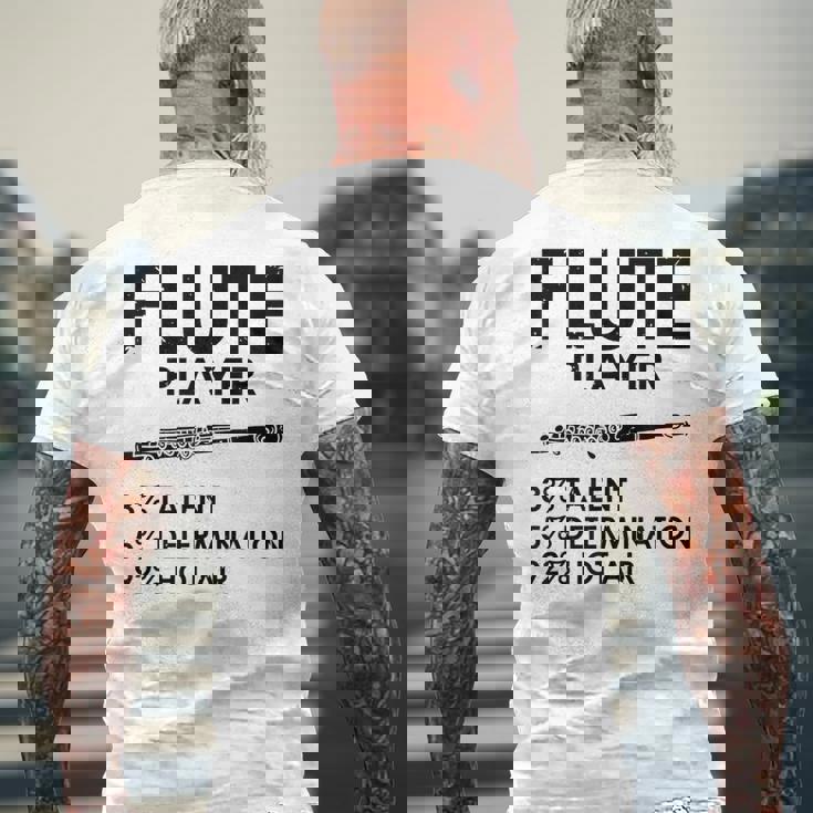 ユーモラスなフルート 愛好家 ステートメント皮肉なフルート 面白い メンズTシャツ バックプリント 高齢者への贈り物